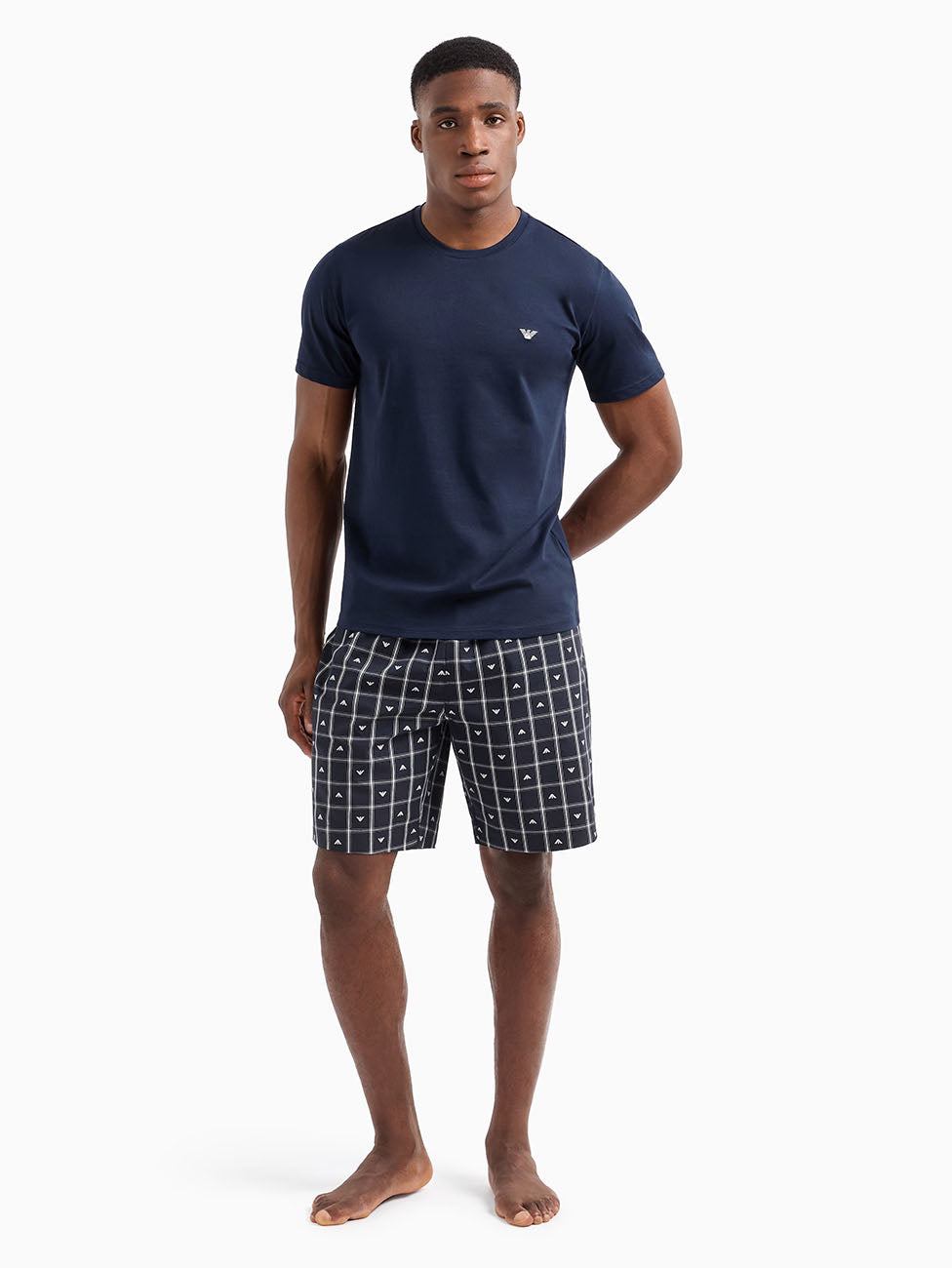 Emporio Armani All-Over Pattern Short Pyjamas