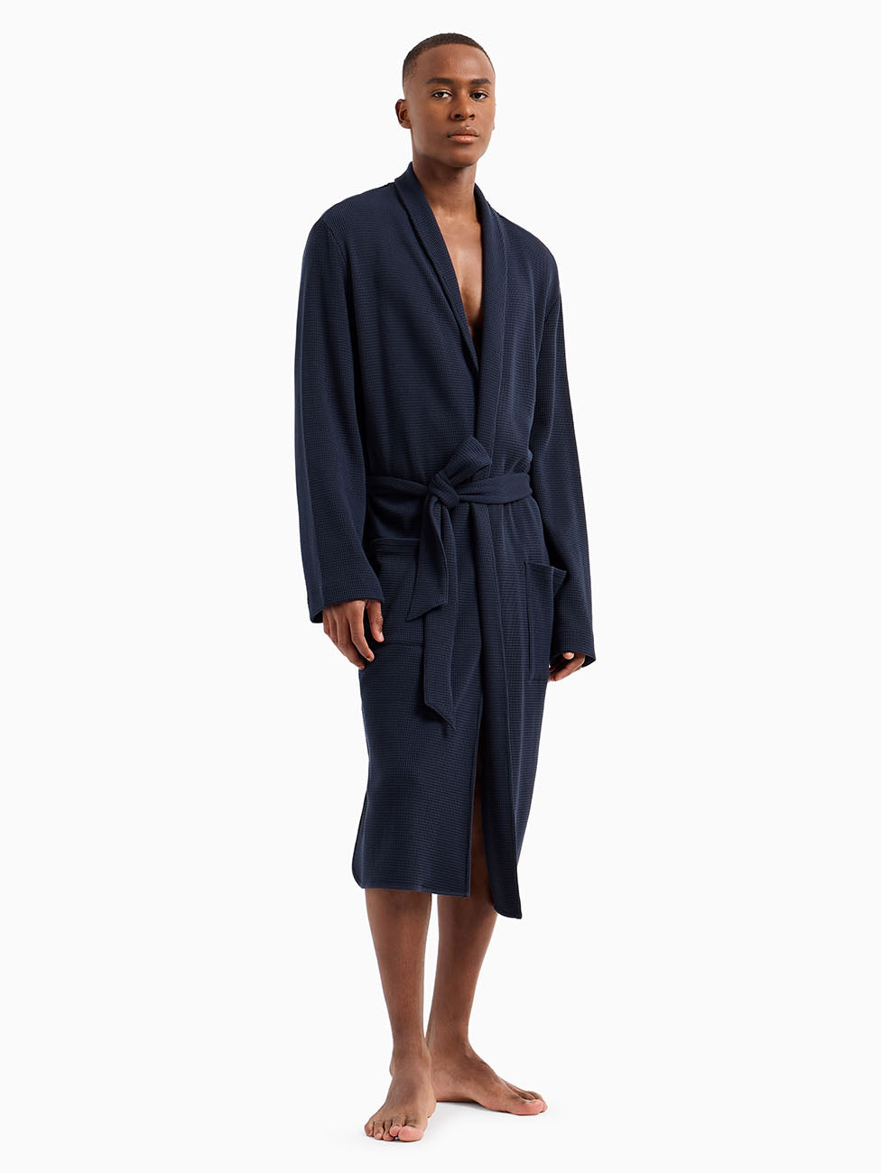 Emporio Armani Waffle Jersey Robe