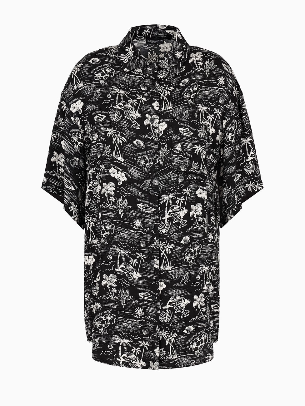 Emporio Armani All-over Print Shirt Dress