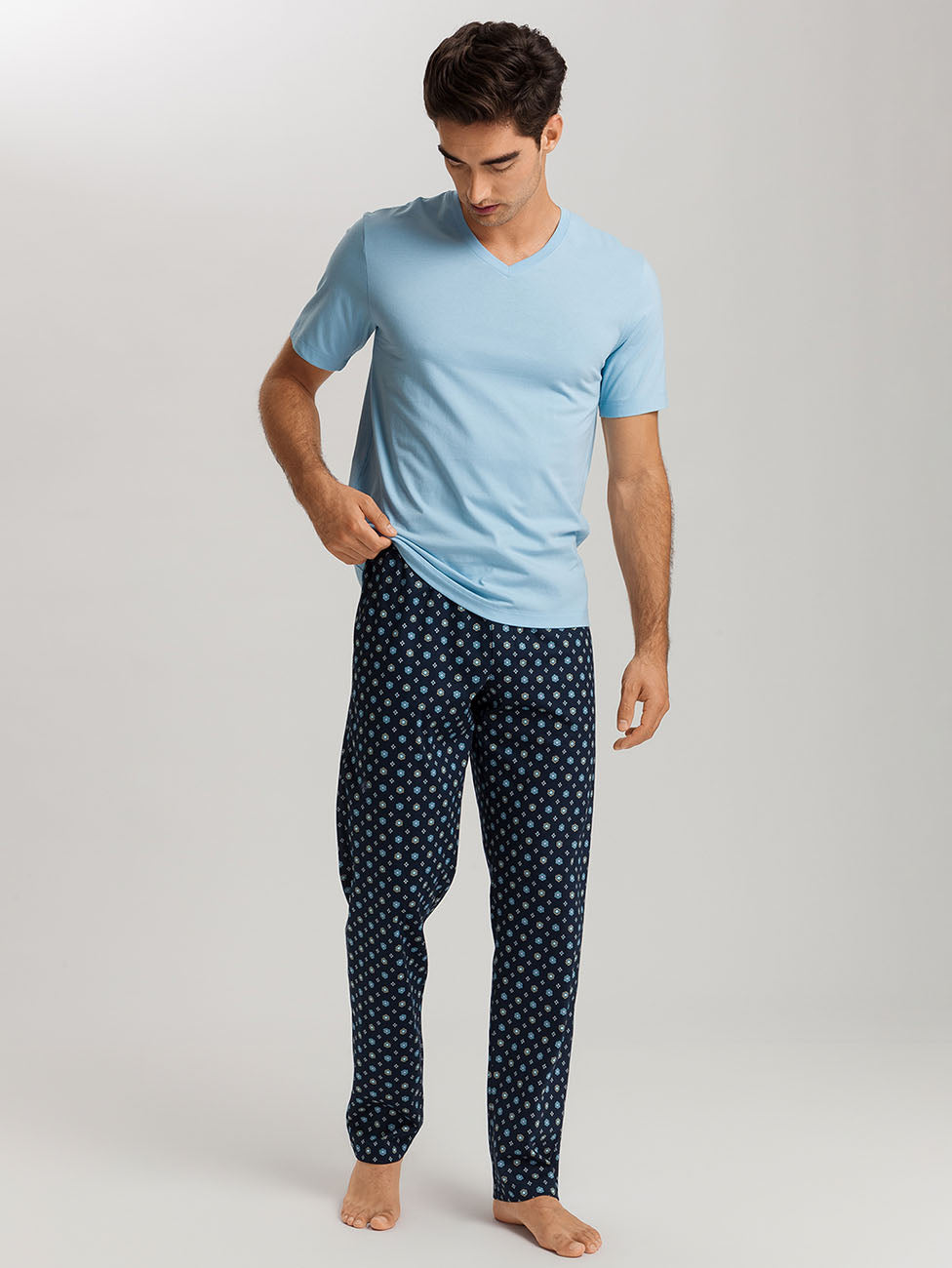 Hanro Living Shirts Short Sleeve V-Neck Shirt