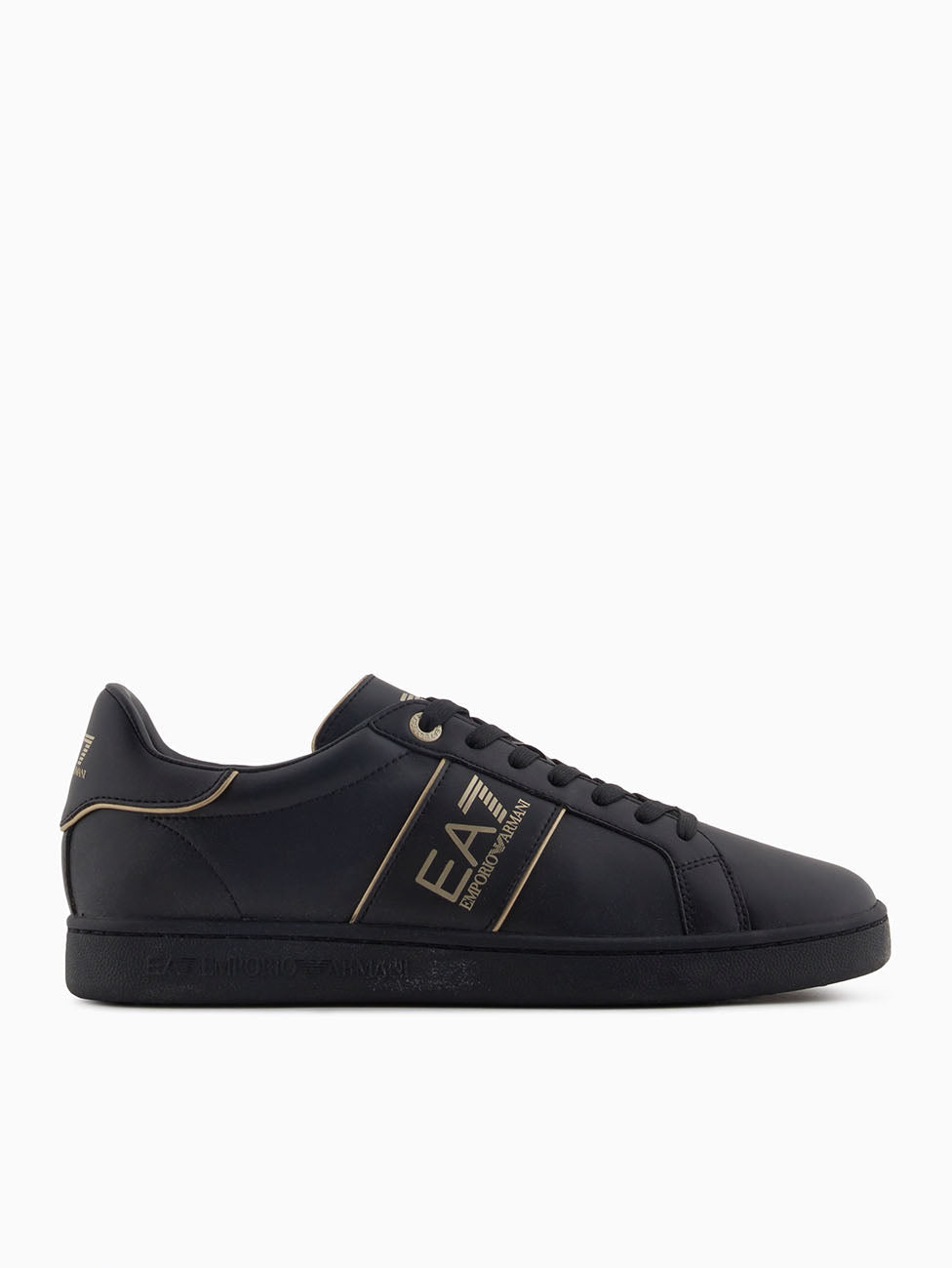 EA7 Triple Black & Gold Classic Sneakers