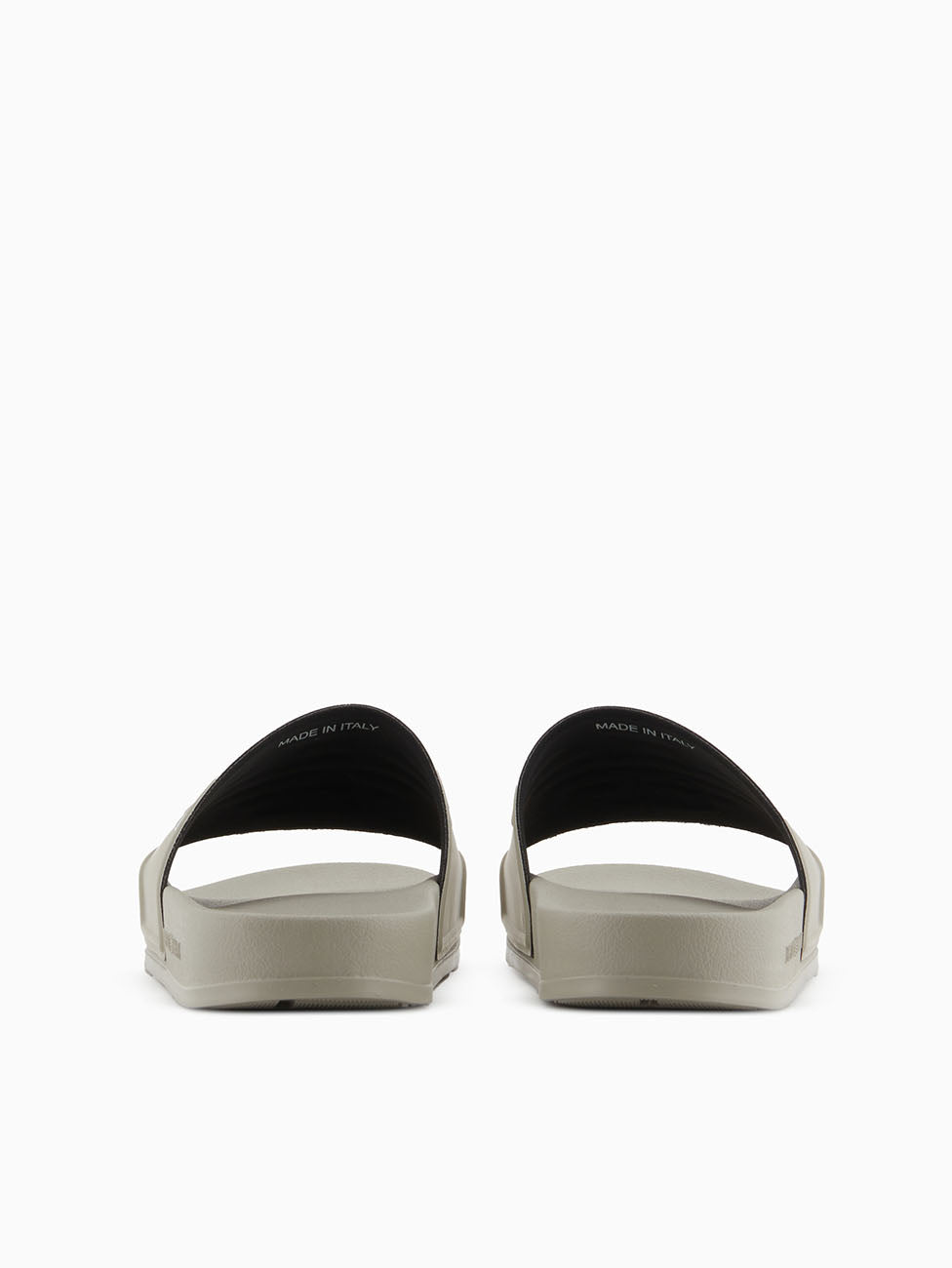 Emporio Armani Plaza Black Embossed Eagle Slippers