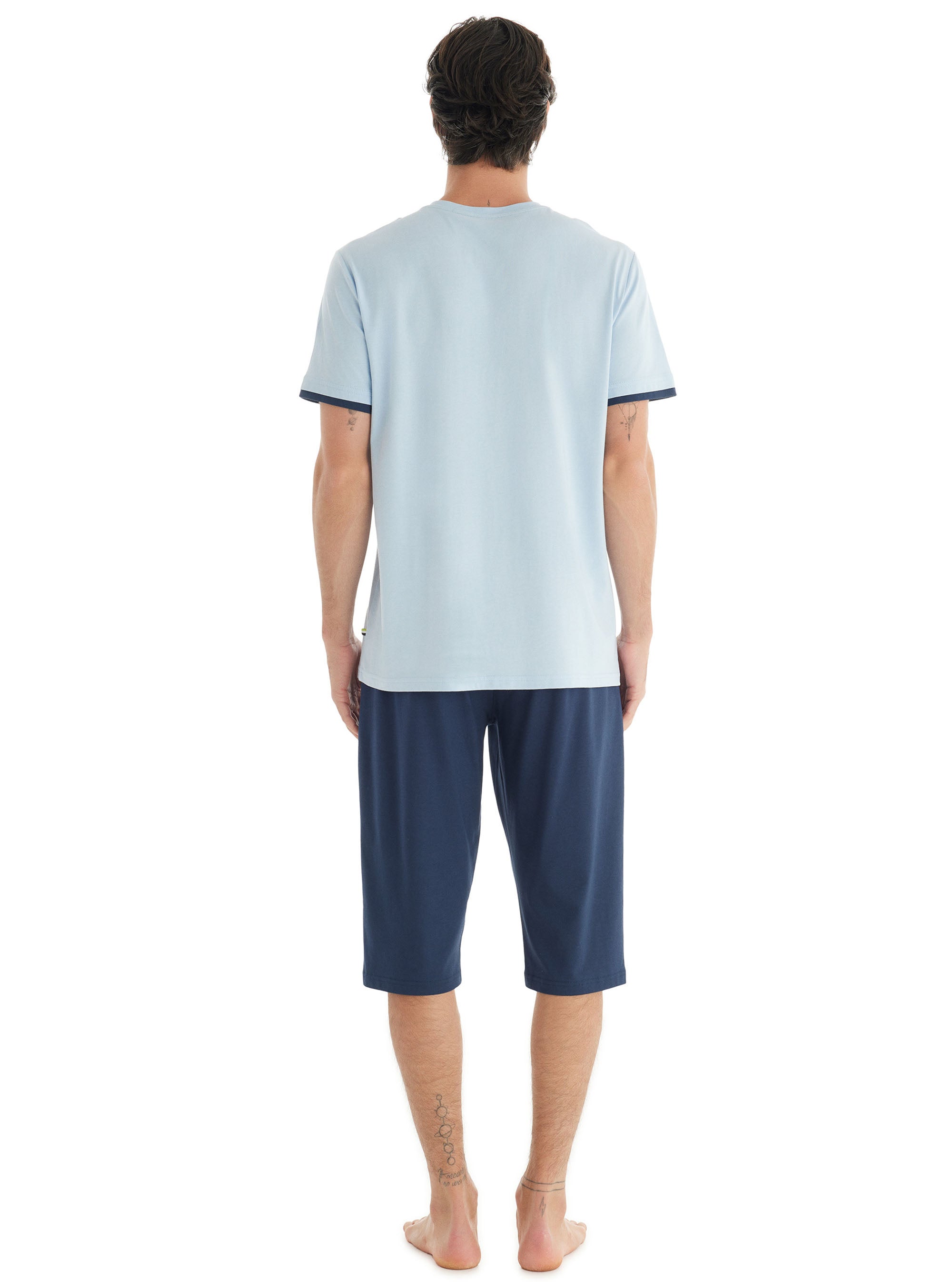 Blackspade Blue Men's Short Pyjama Set