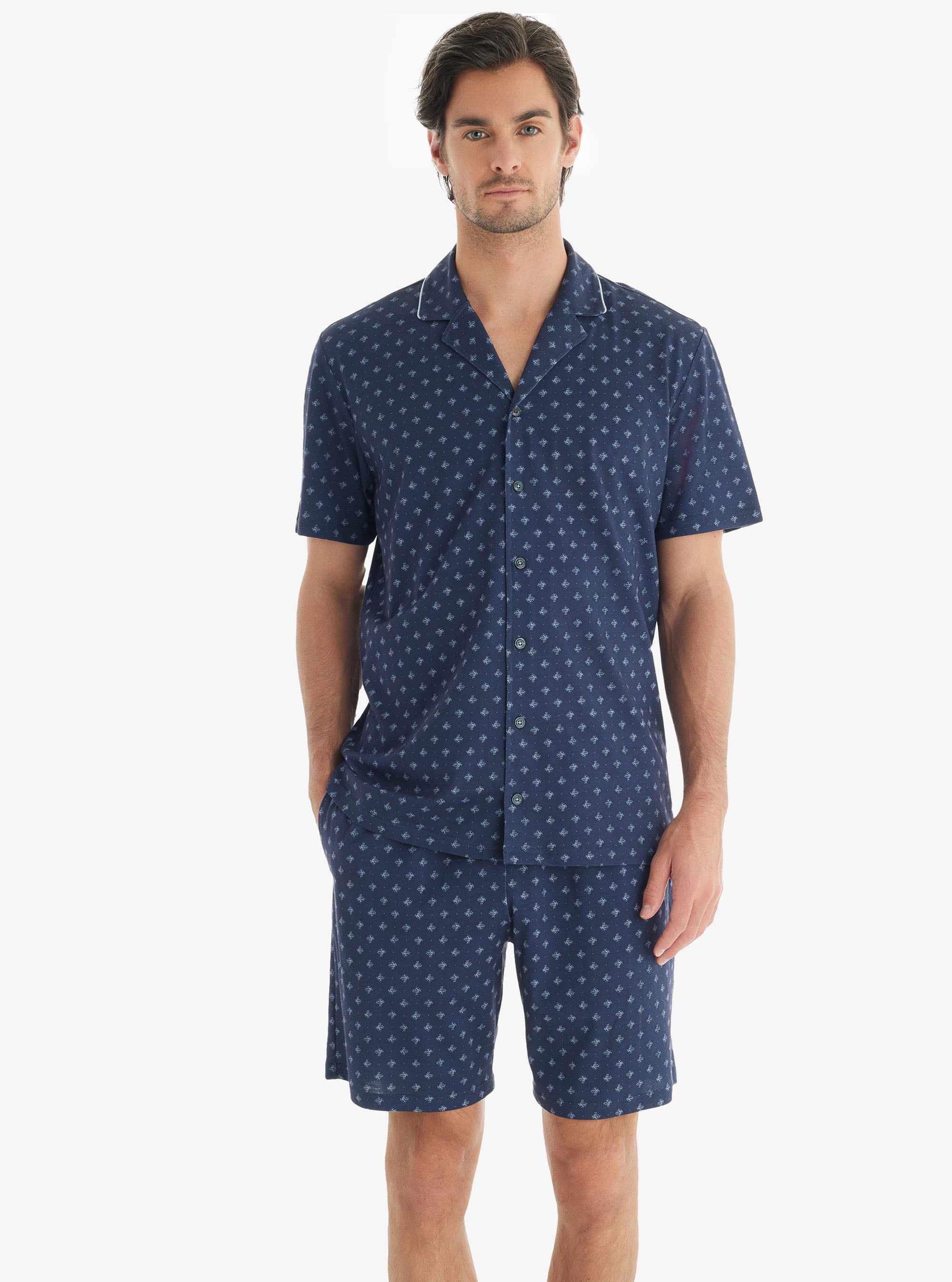 Blackspade Patterned Men's Short Pyjama Set