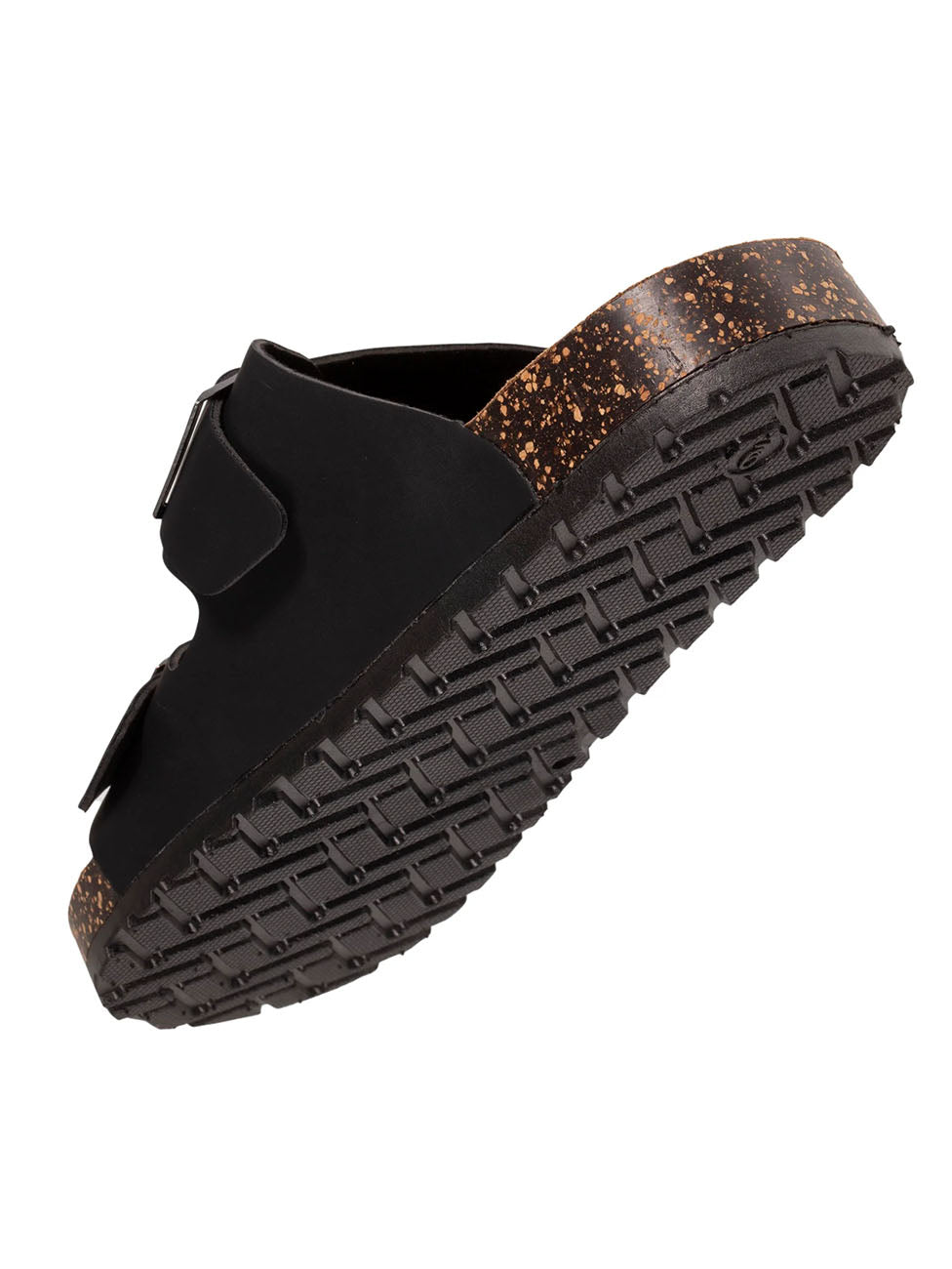 Isotoner Men's Comfort Double Buckle Black Slippers
