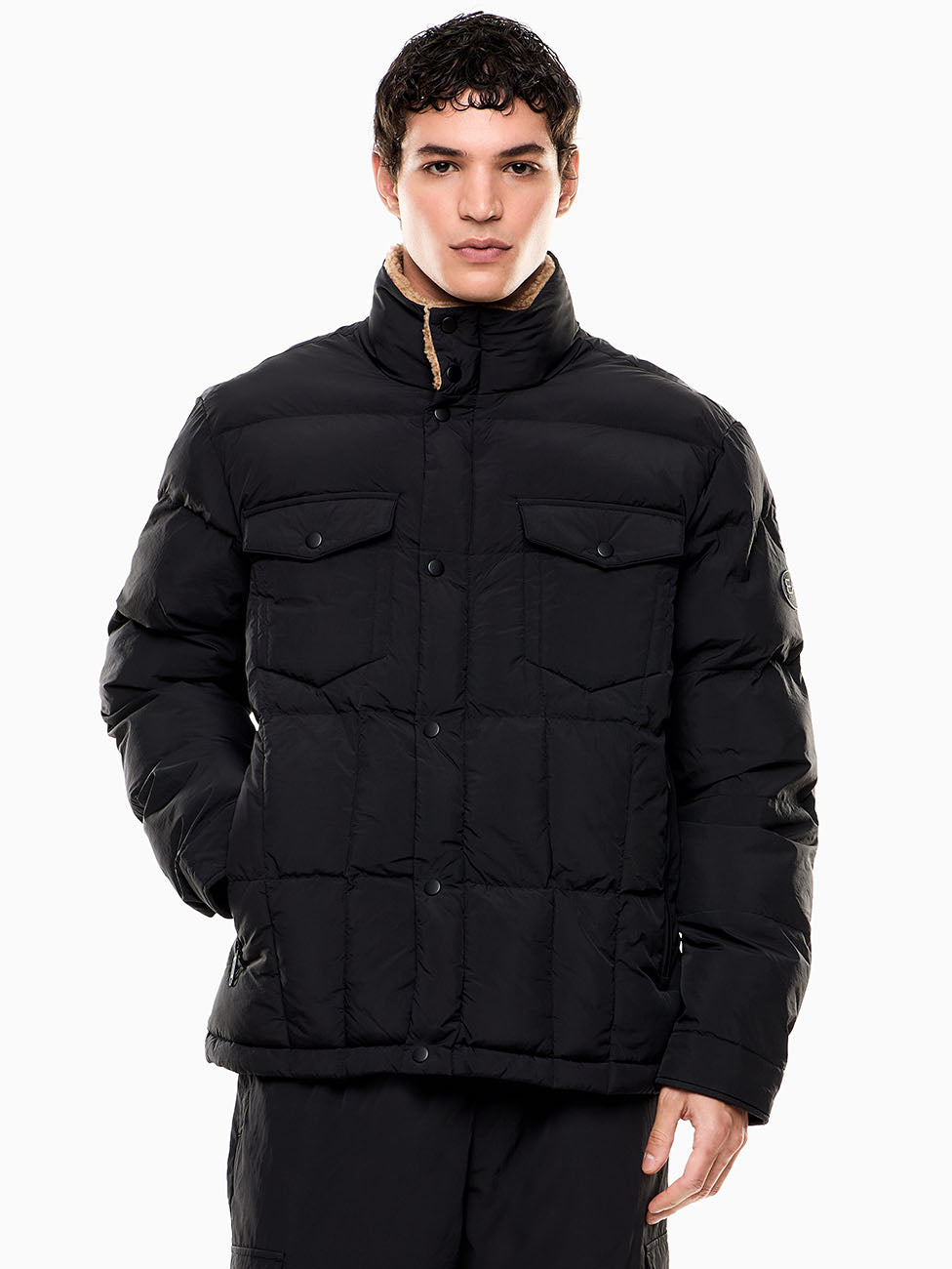EA7 Teddy-effect Padded Jacket