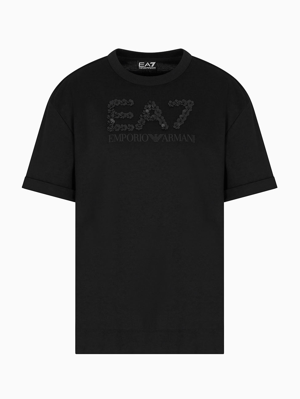 EA7 Logo Series Sequins Women's T-shirt