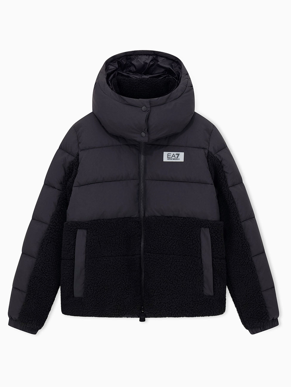 EA7 Teddy-effect Padded Women's Jacket