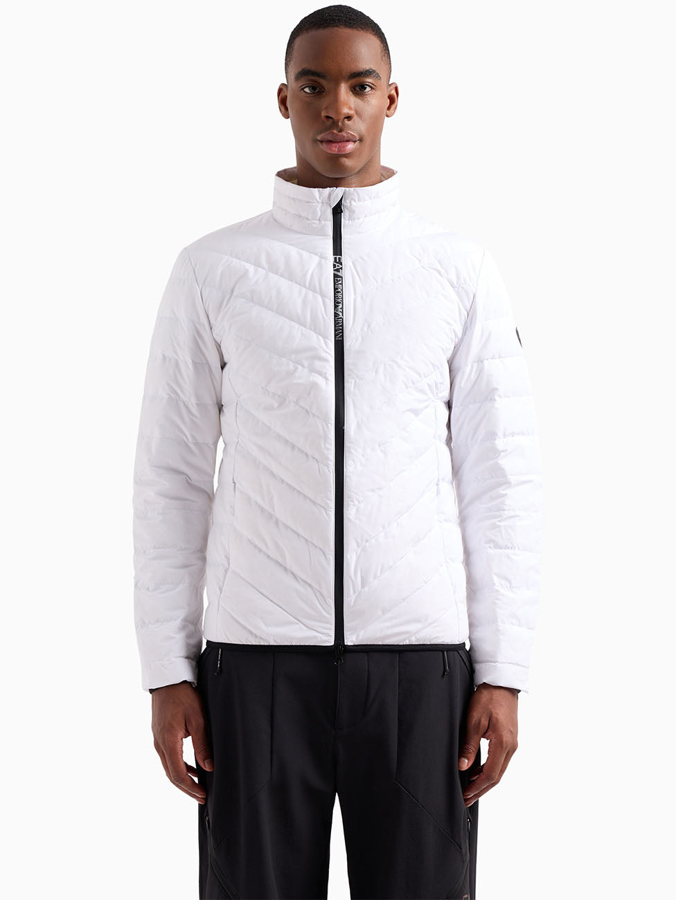 EA7 White Premium Shield Men's Down Jacket