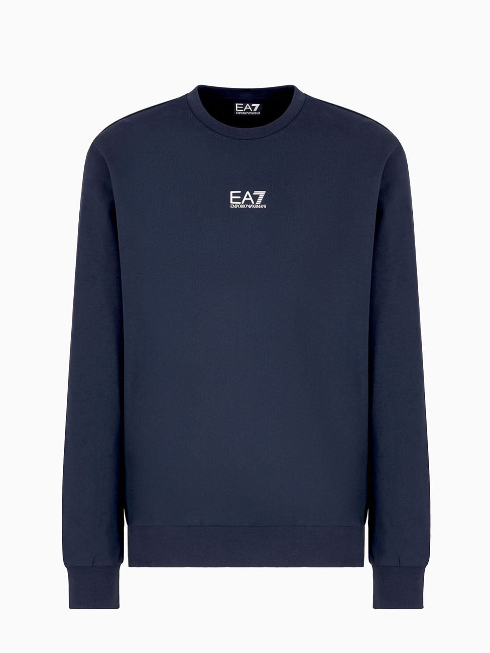 EA7 Navy Core Identity Crew-neck Sweatshirt