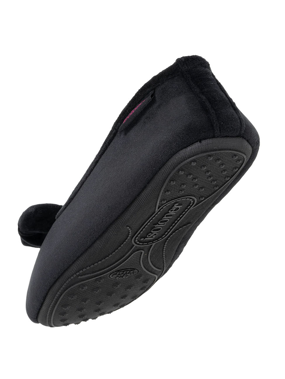 Isotoner Black Red Checkered Women's Ballerina