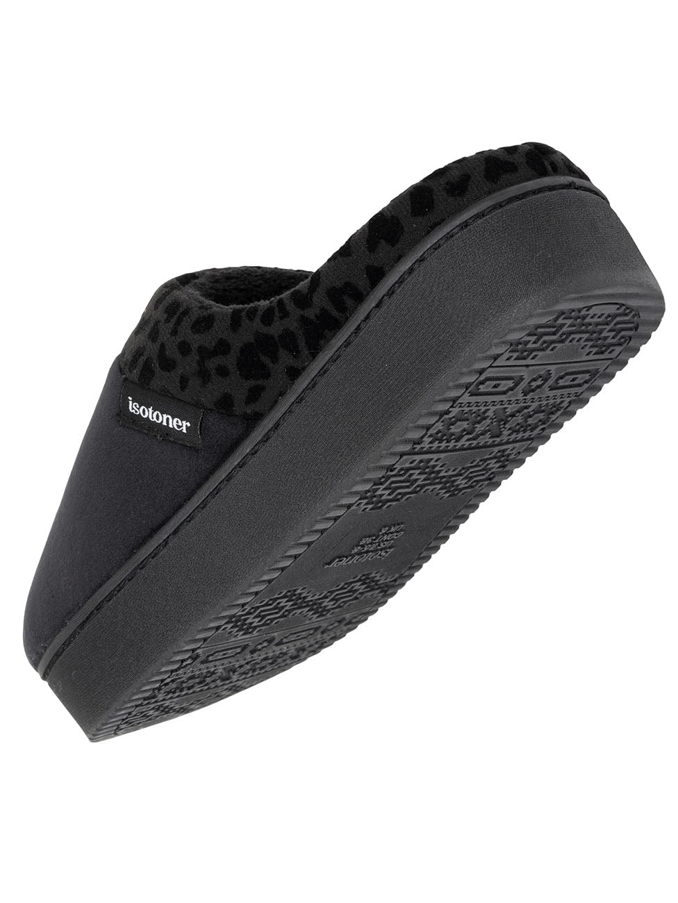 Isotoner Black Platform Heels Women's Slippers