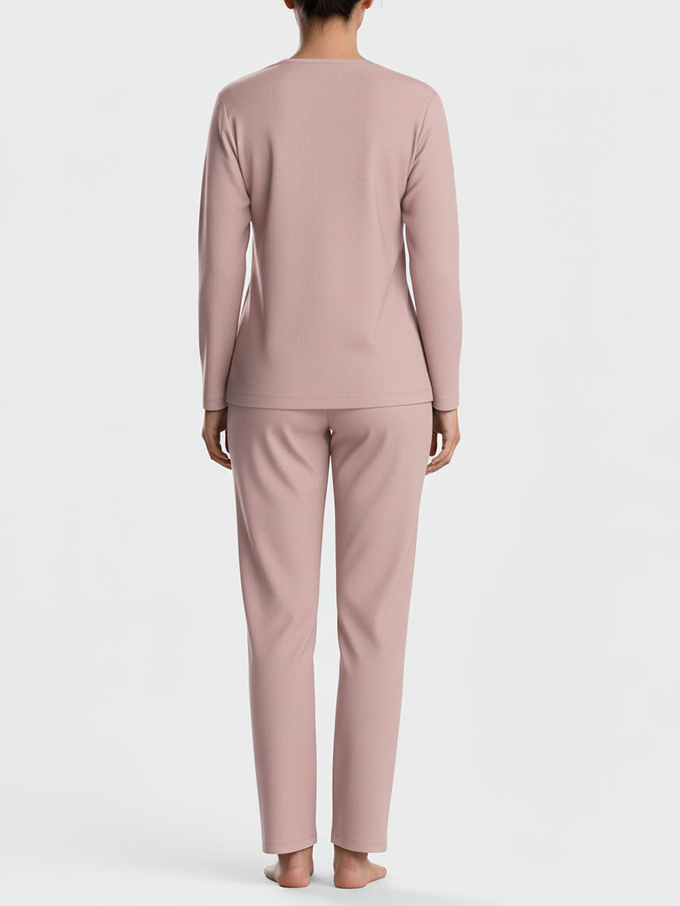 Impetus Women's Pink Lyocell Long-sleeved Pyjama