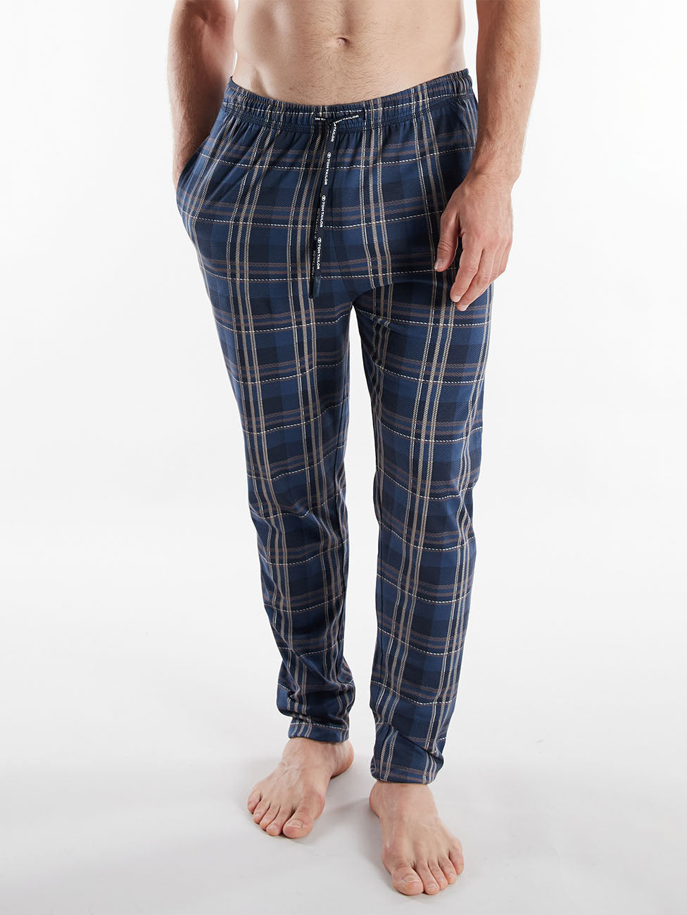 Tom Tailor Blue Checkered Pants