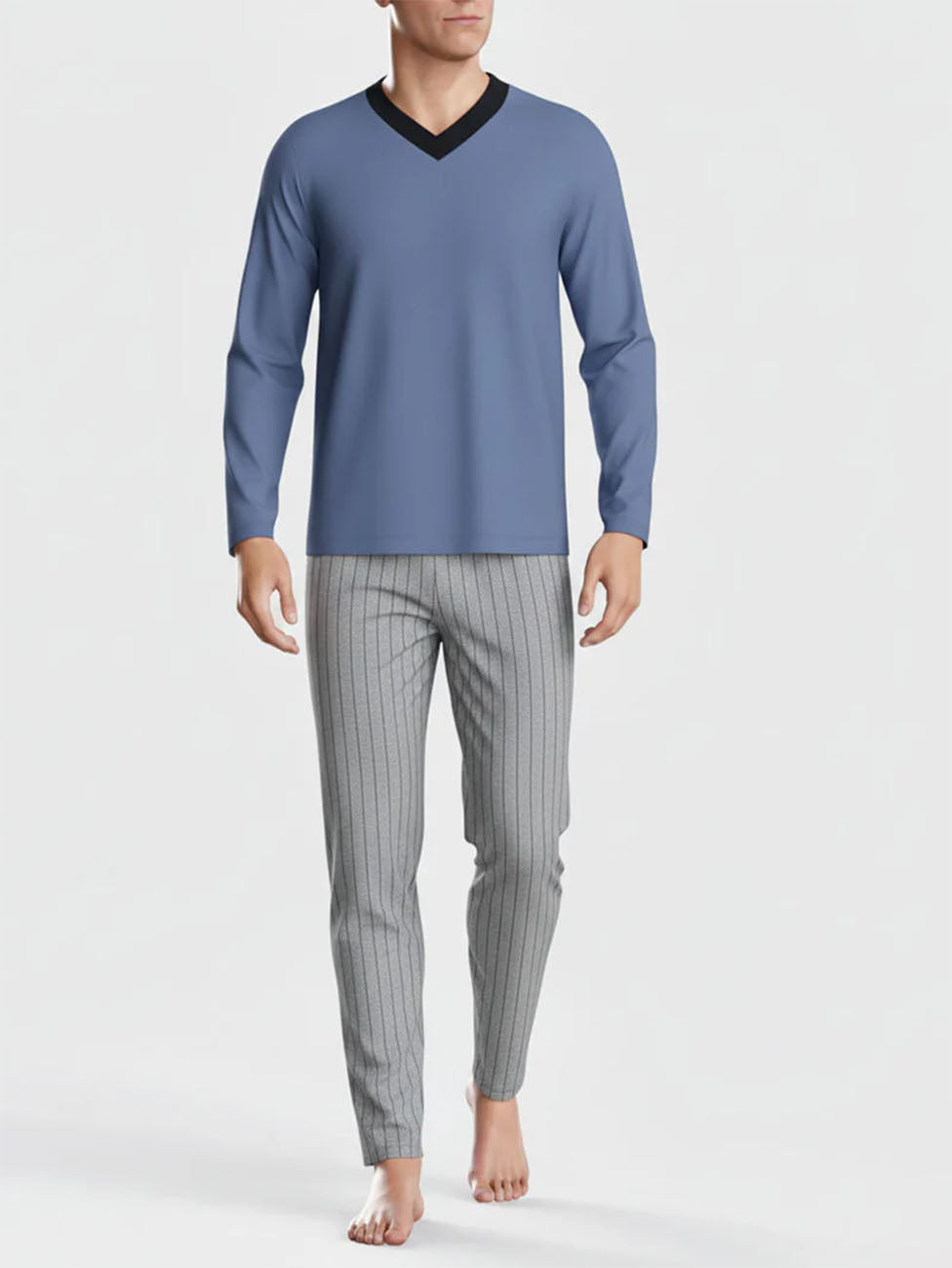 Impetus Blue Cotton Men's Pyjama