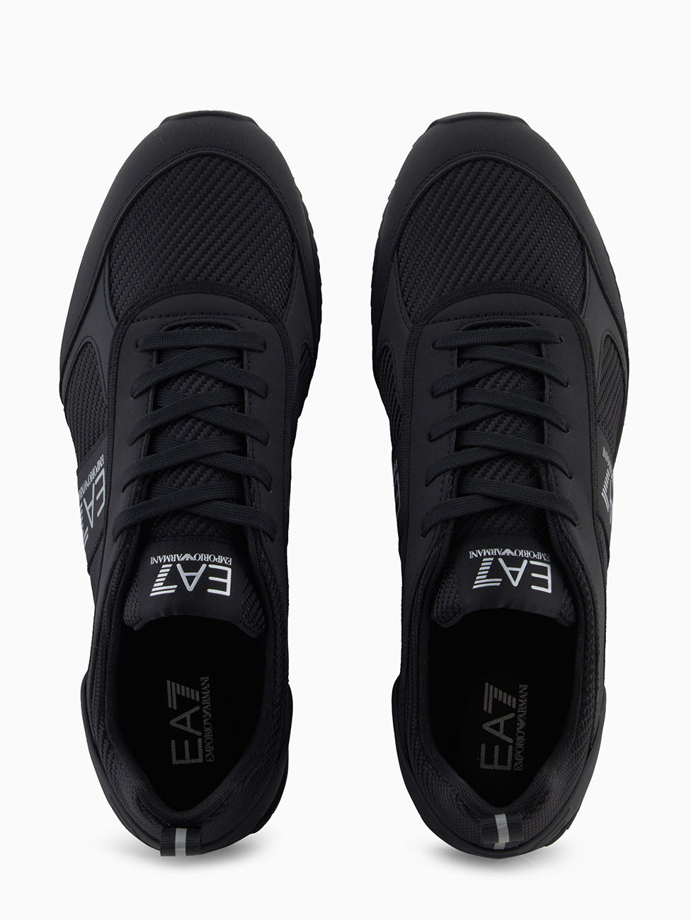 EA7 Triple Black & Silver Carbon Mesh Unisex Sneakers