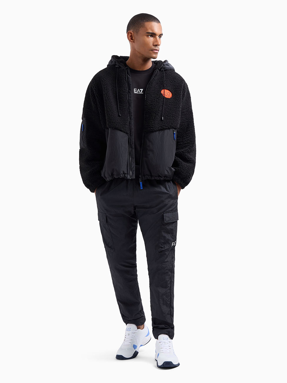 EA7 Black Core Identity Crew-neck Sweatshirt