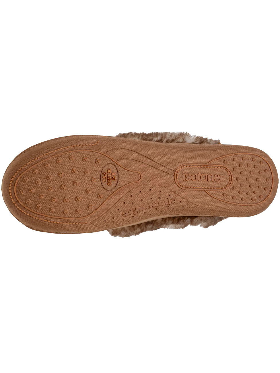 Isotoner Women's Taupe Closed House Slippers