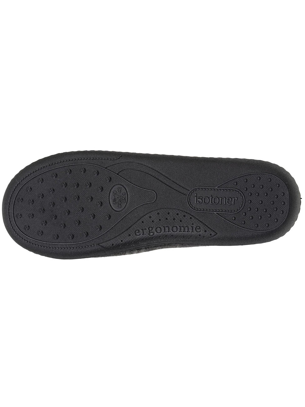 Isotoner Grey Tartan Men's Closed Slippers