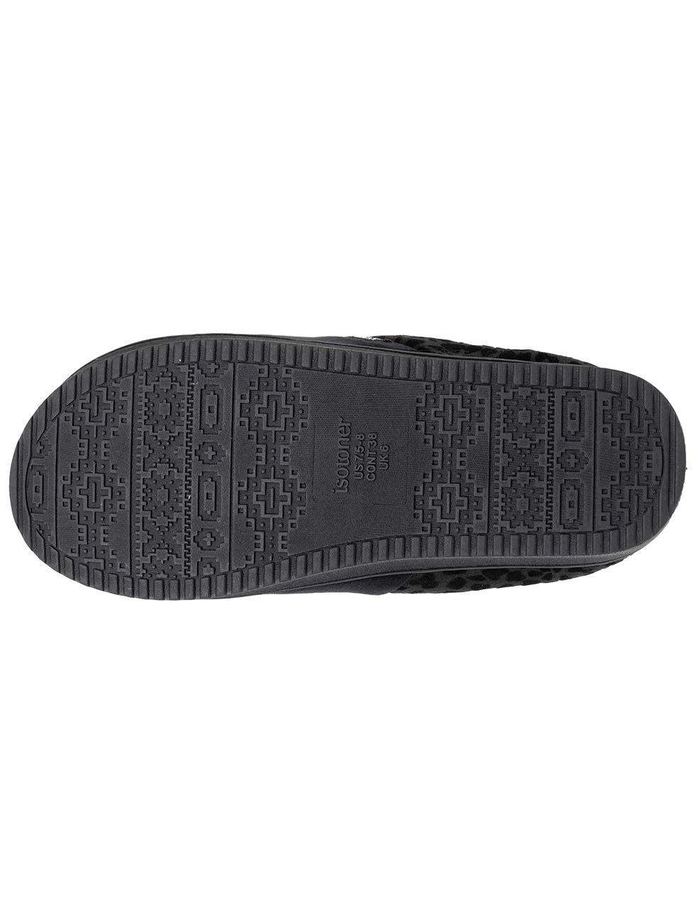 Isotoner Black Platform Heels Women's Slippers