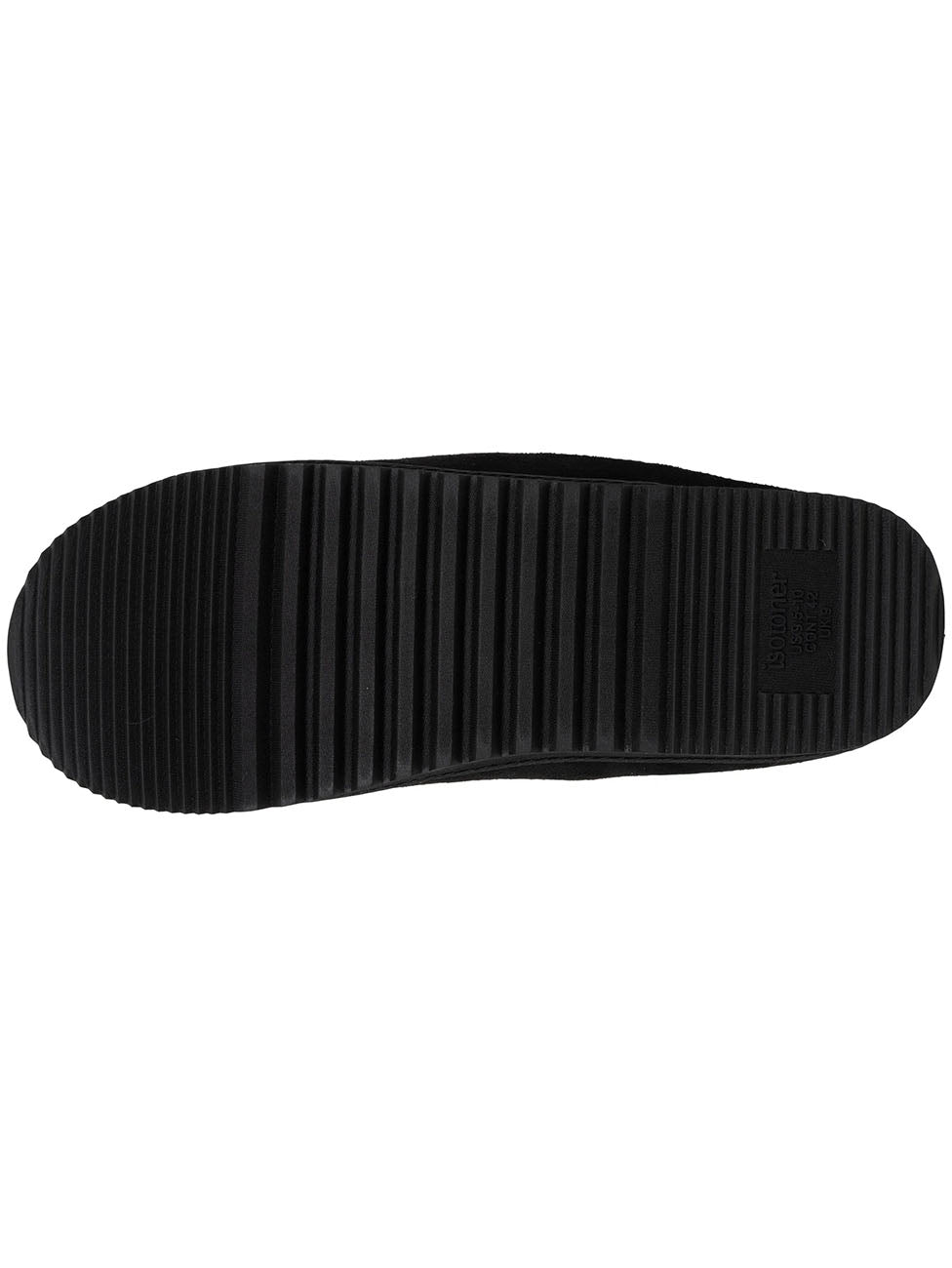 Isotoner Men's Black Toothed Slippers