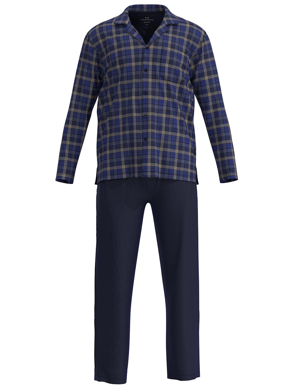 Götzburg Cotton Blue Checkered Men's Pyjama