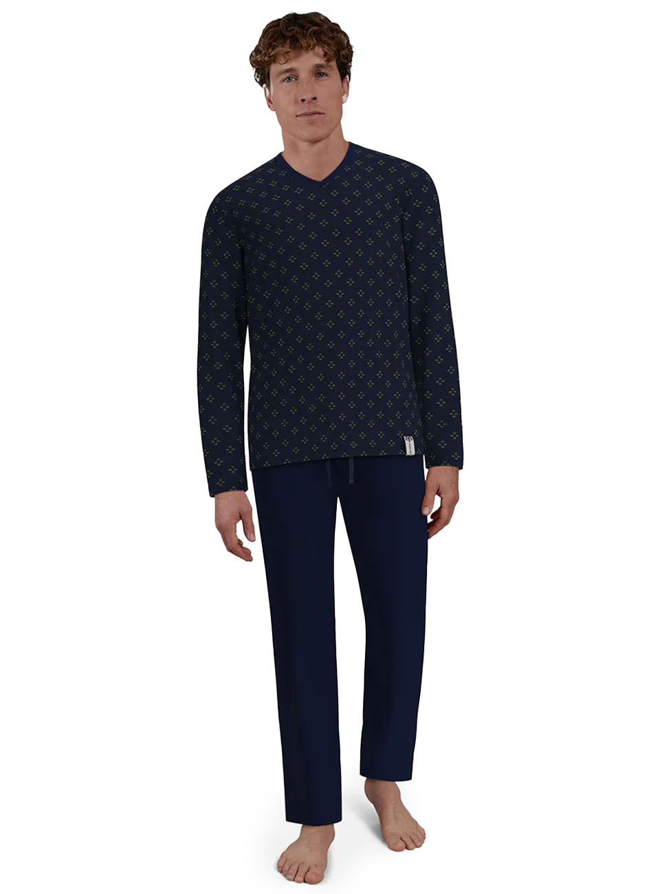 CECEBA Dark Blue Plain Pyjama