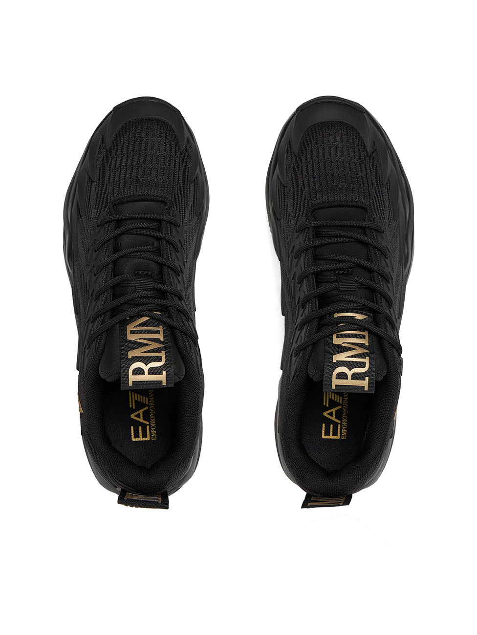 EA7 Triple Black & Gold Infinity Galaxy Sneakers