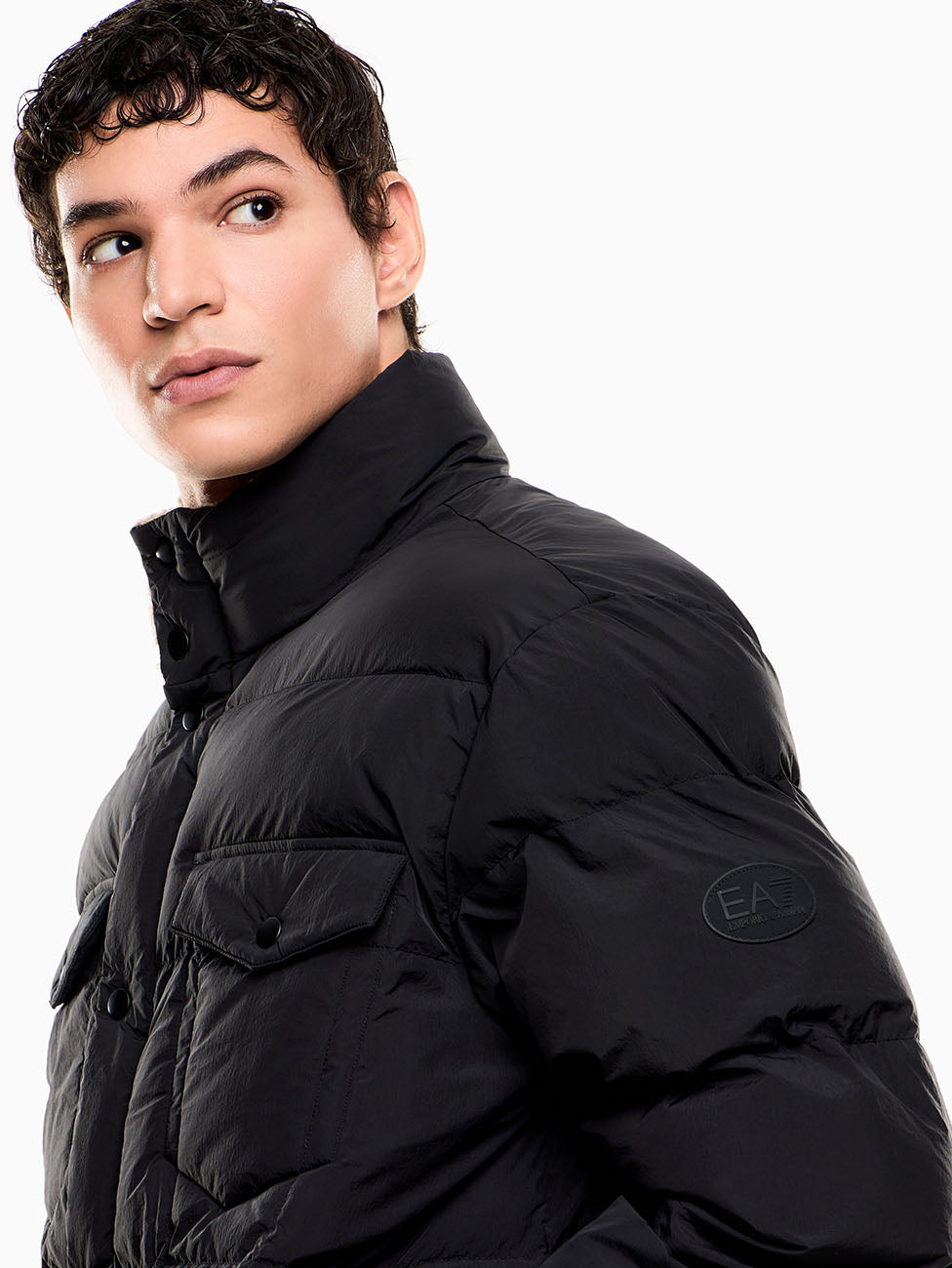 EA7 Teddy-effect Padded Jacket