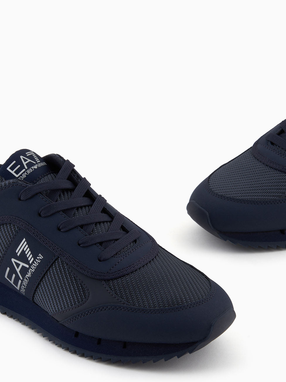 EA7 Navy & Silver Carbon Mesh Unisex Sneakers
