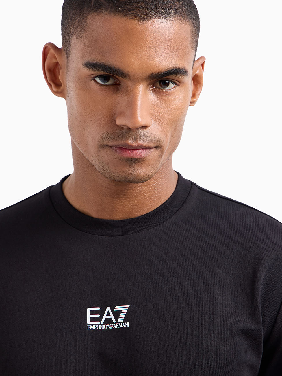 EA7 Black Core Identity Crew-neck Sweatshirt