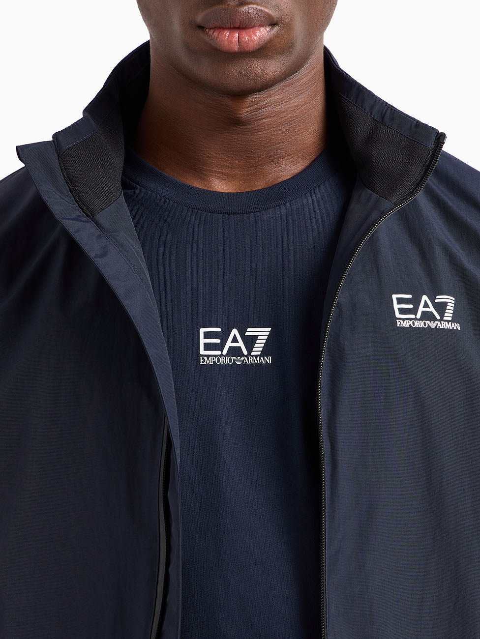 EA7 Navy Core Identity Crew-neck Sweatshirt