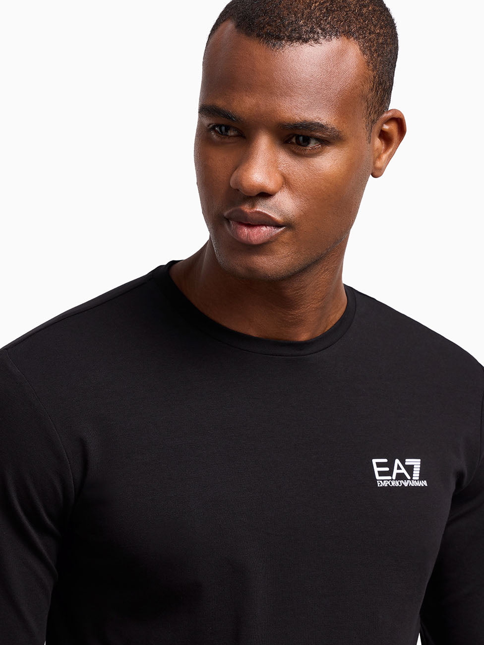 EA7 Black Core Identity Long-sleeved T-shirt