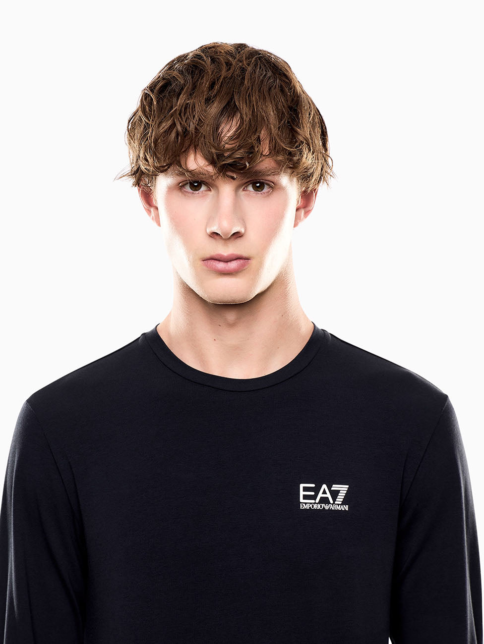 EA7 Navy Core Identity Long-sleeved T-shirt