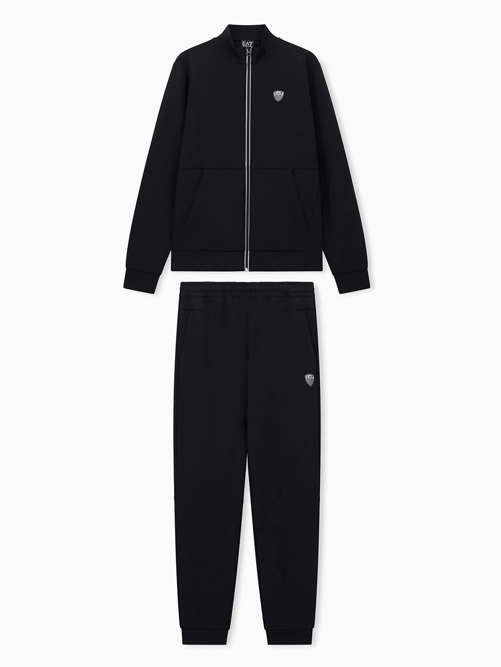 EA7 Black Premium Shield Logo Tracksuit