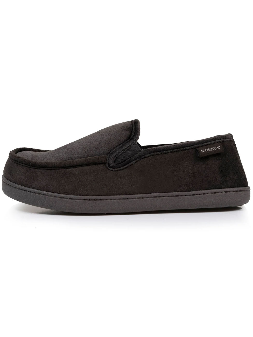 Isotoner Men's Gray Moccasin Slippers