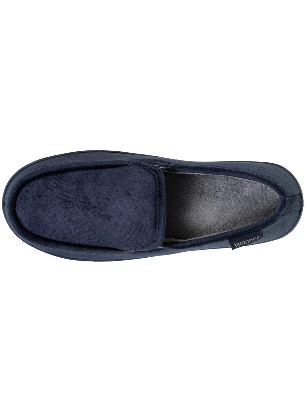 Isotoner Men's Navy Blue Moccasin Slippers