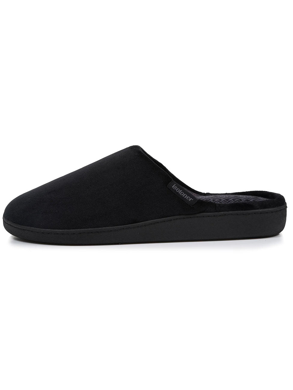 Isotoner Men's Black Printed Slippers