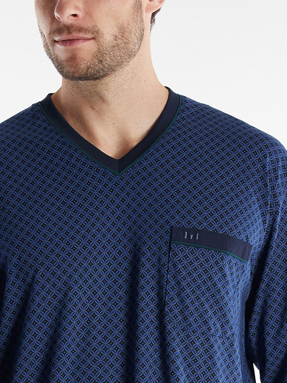 Götzburg Navy Patterned Men's Pyjama