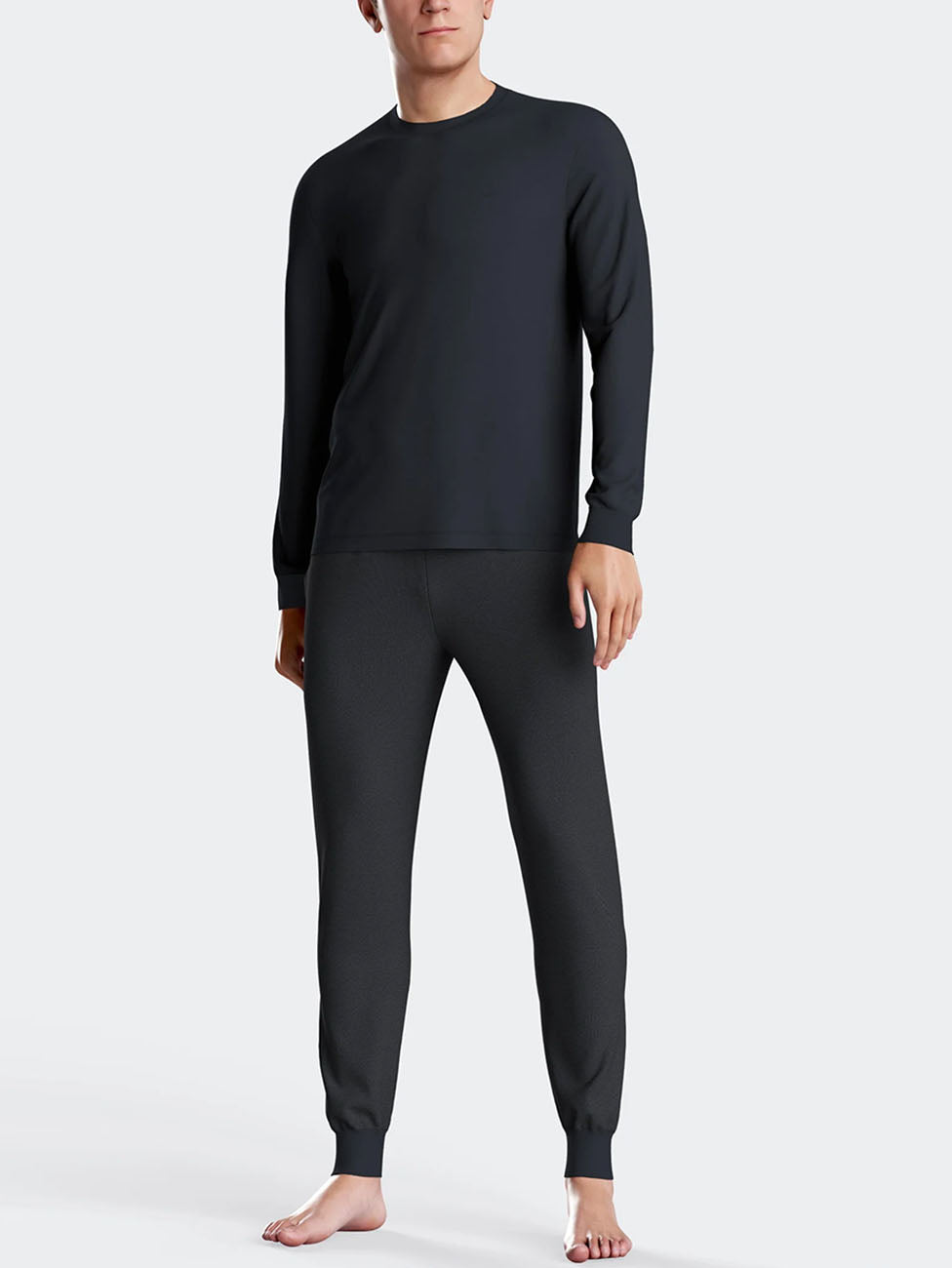 Impetus Thermal Cotton Navy Cuffed Men's Pyjama