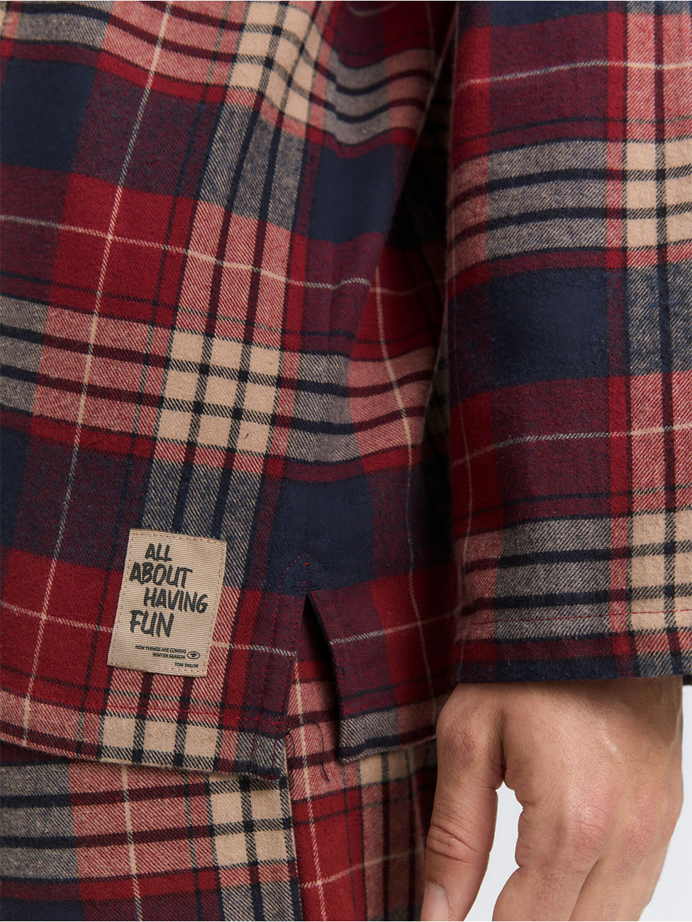 Tom Tailor Medium Red Checkered Flannel Pyjama