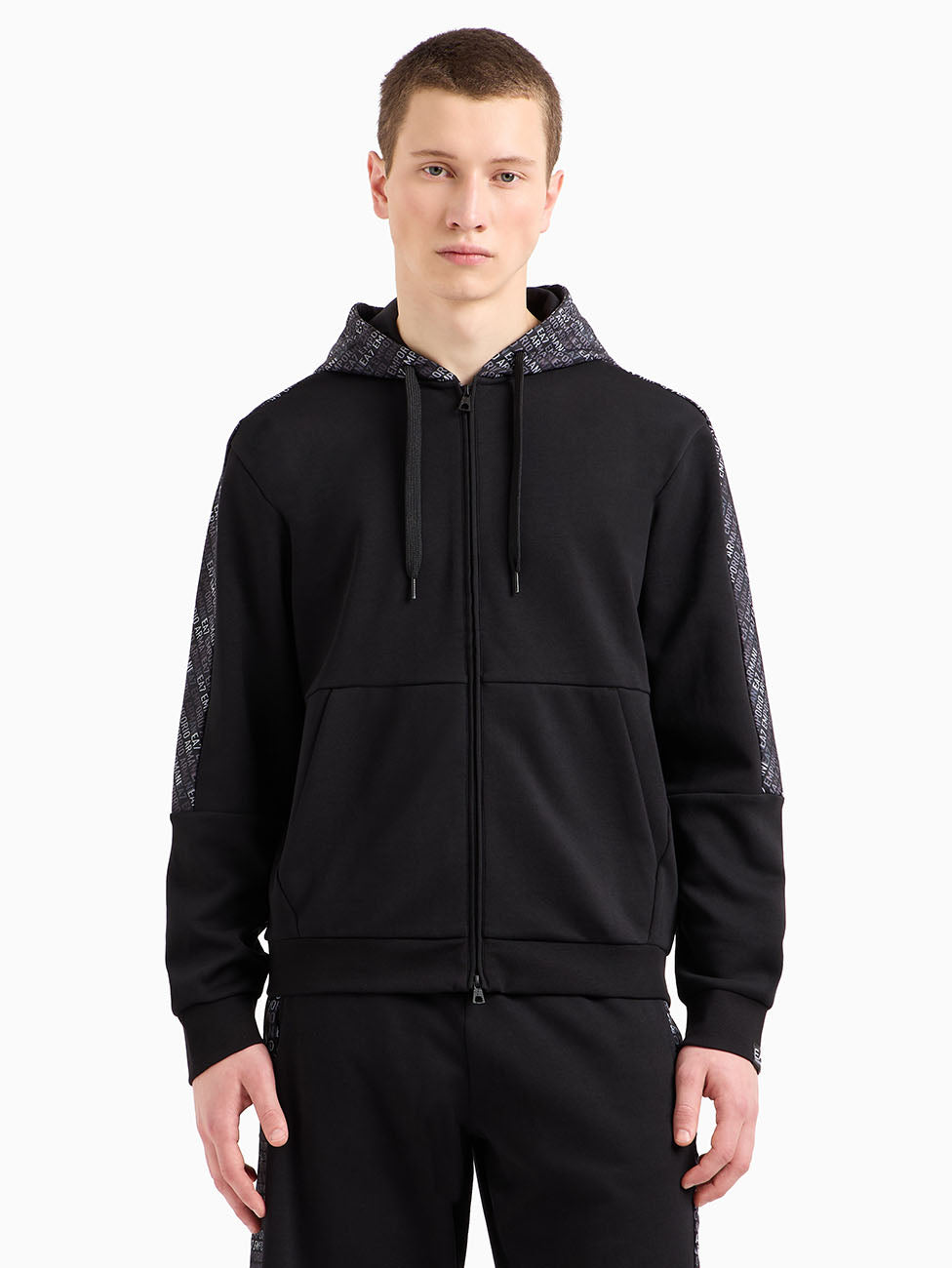 EA7 Train Athletic Mix Hooded Sweatshirt