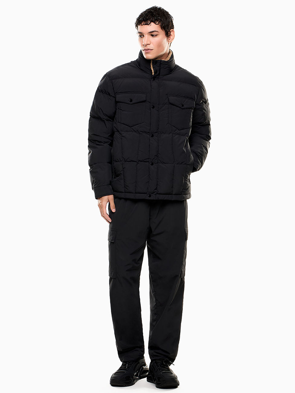 EA7 Teddy-effect Padded Jacket