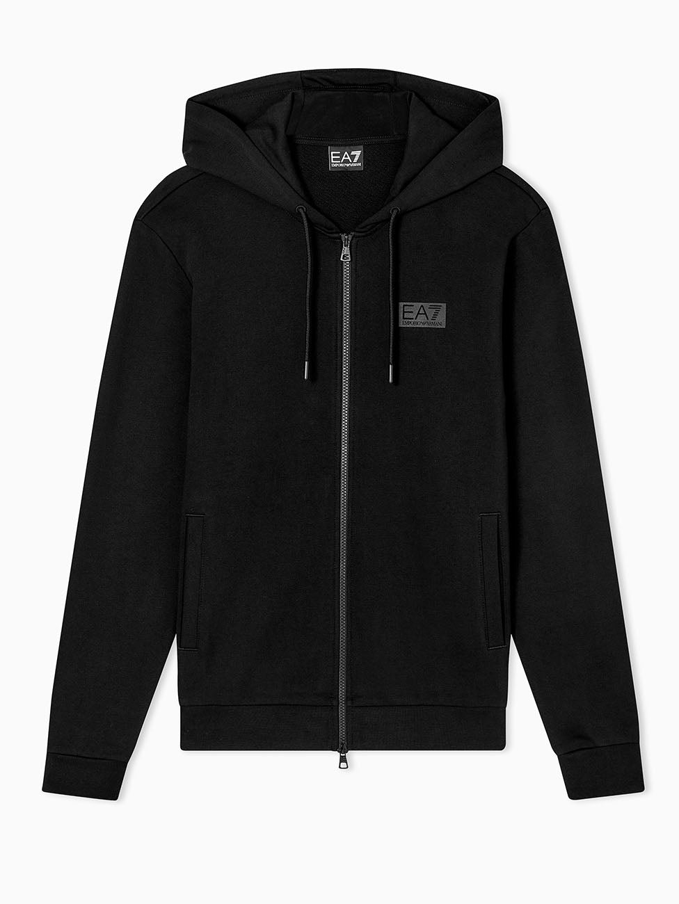 EA7 Train Logo Series Hooded zip-up Sweatshirt