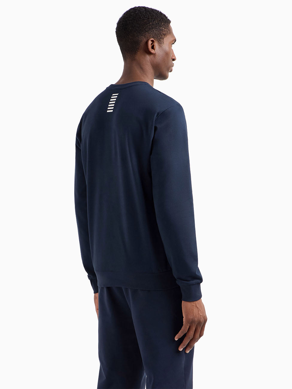 EA7 Navy Core Identity Crew-neck Sweatshirt