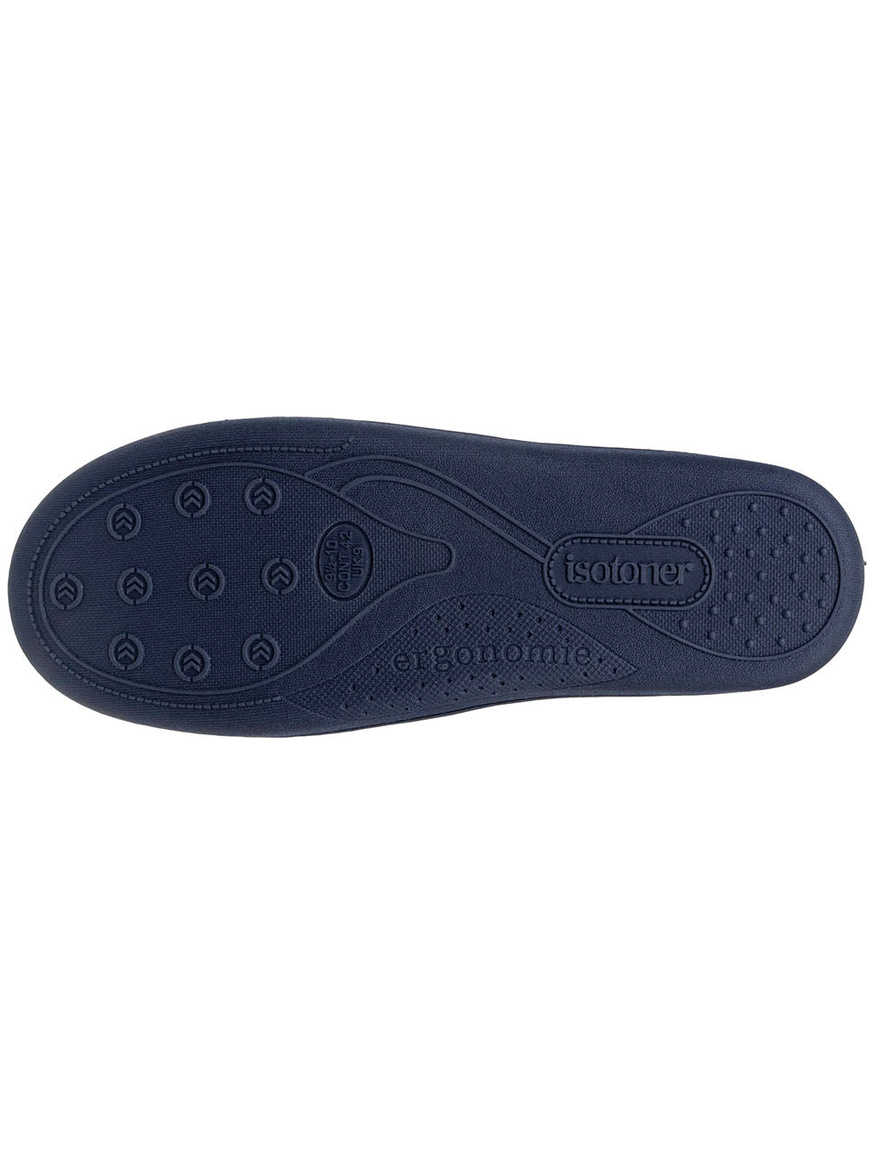 Isotoner Men's Navy Blue Moccasin Slippers