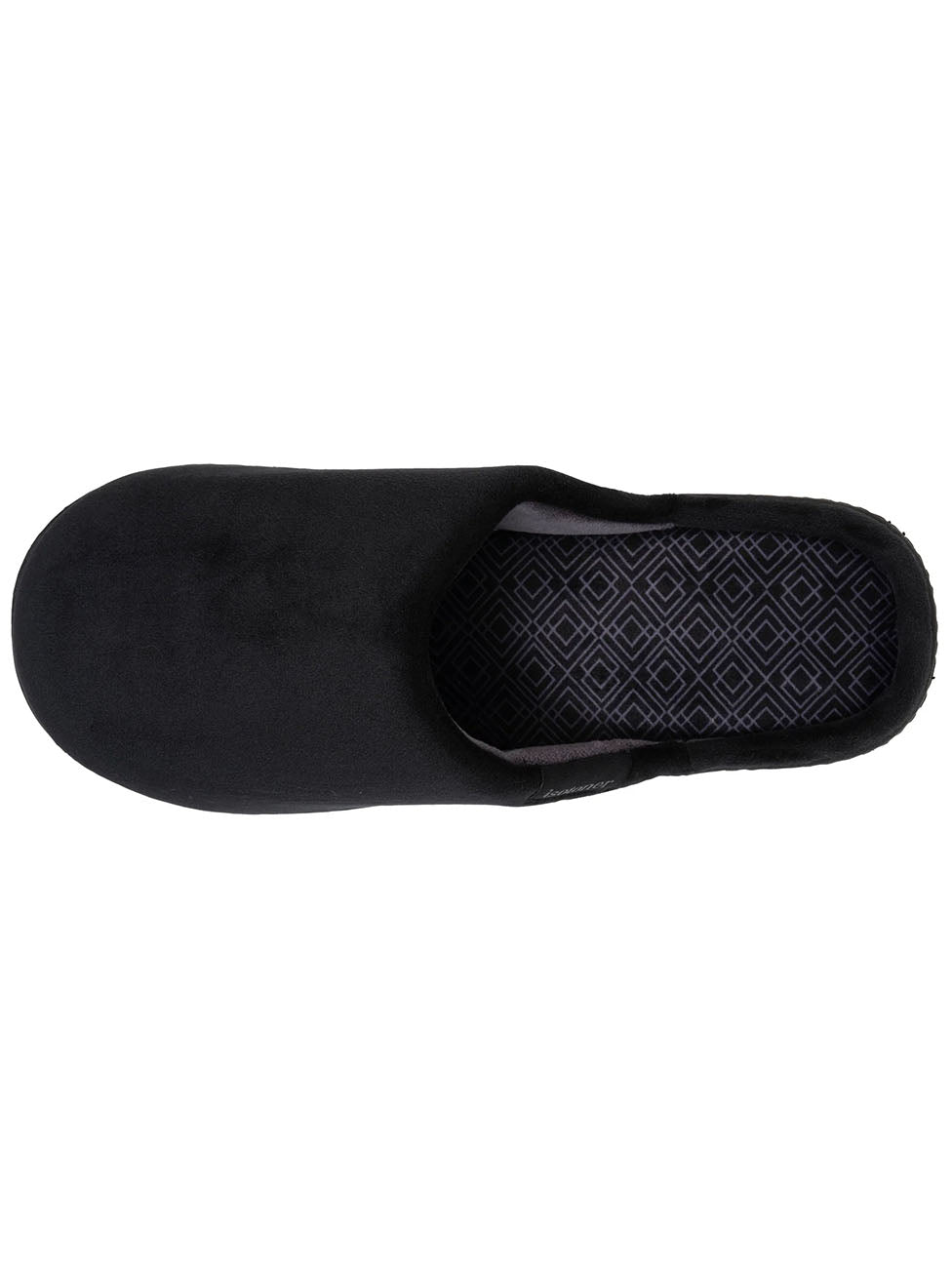 Isotoner Men's Black Printed Slippers