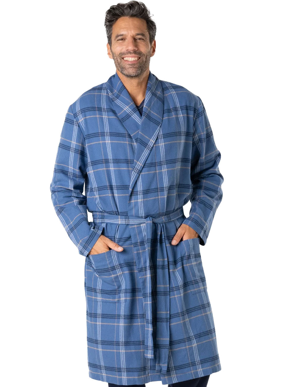 Eminence Men's Flannel Dressing Robe