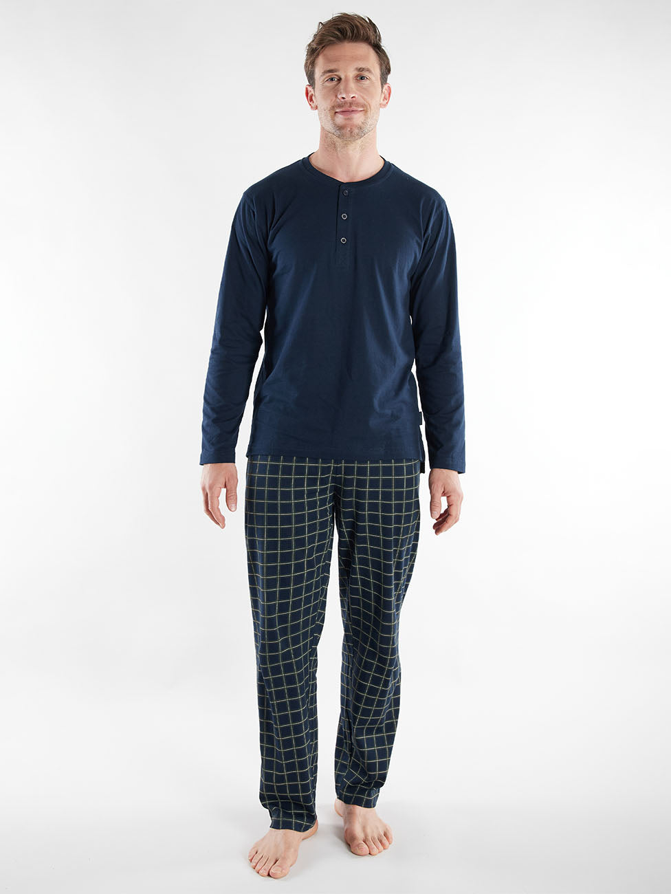 CECEBA Dark Blue Checkered Pyjama
