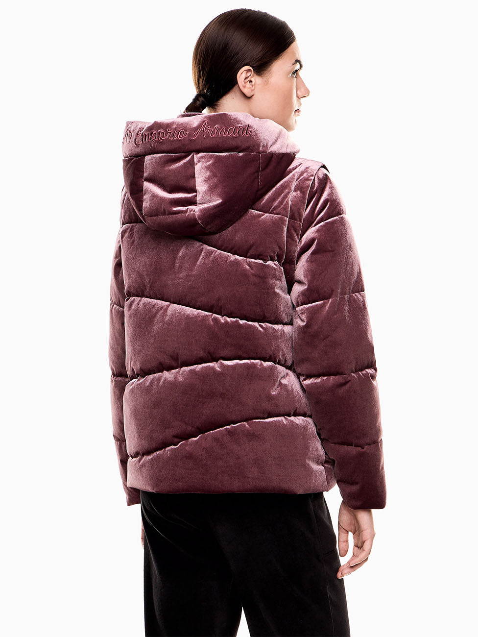 EA7 Athletic Velour Women's Padded Jacket